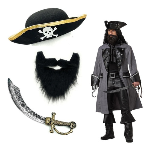 Disfraz Pirata Con Barba Disfraz Halloween