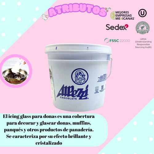 Cobertura Para Donas Icing Glass Alpezzi Sabor Fresa 5kg