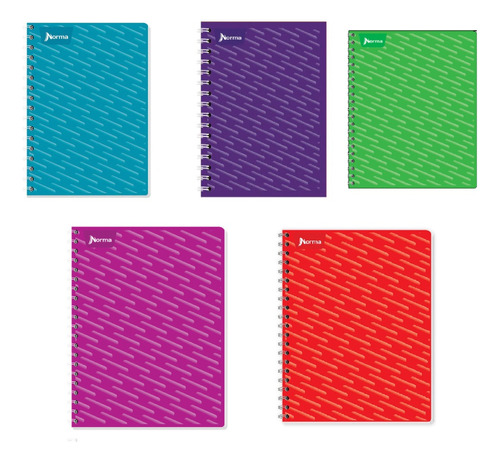 5 Cuadernos Norma Frances Doble Espiral Metálico C.grande 7m Color Multicolor