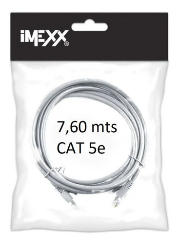 Patch Cord 7,6mts Cat5e Cable Red Utp Imexx Ime 12447 - Gris