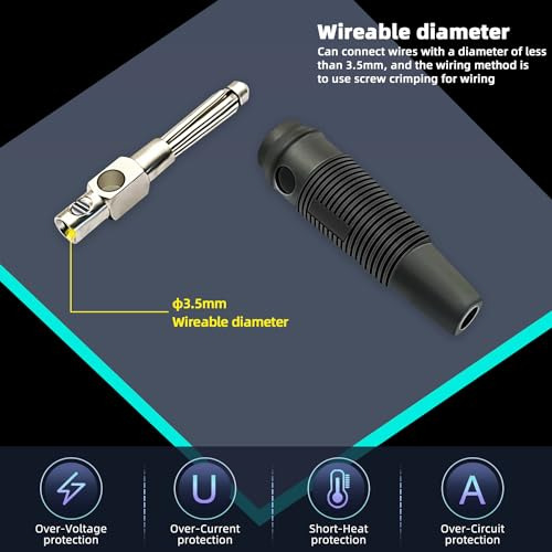 Pack De 20 Conectores Banana De 4 Mm Alta Corriente 20a