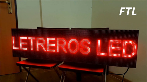 Letrero Led Panel Publicitario Programable Negocio 100 X 20.