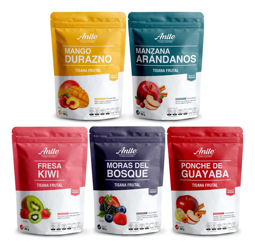 Tisana Frutal Te Premium Paquete 5 Bolsas De 100 Gr 100% Nat