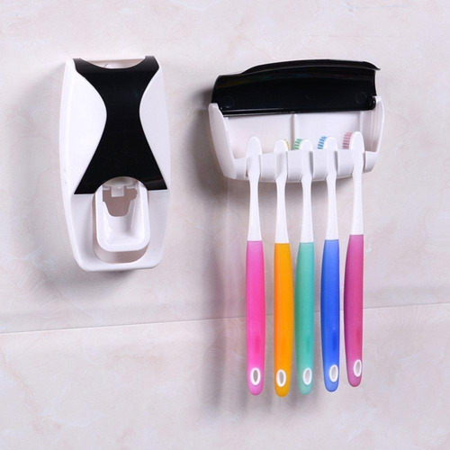 Imagen 3 de 4 de Dispensador Automatico Pasta Dental + Porta Cepillo Dientes