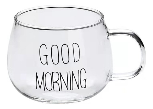 Taza Jarro Bombe Vidrio Doble Mug Cafe 250 Ml Pettish Online Color Good Morning 300ml