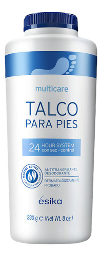 Talco Antitranspirante Pies 24 Hour Multicare Ésika 230 G