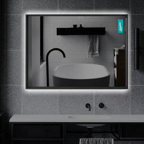Lampara Luz Led Pared Espejo Baño 80x60 Rectangular Moderno