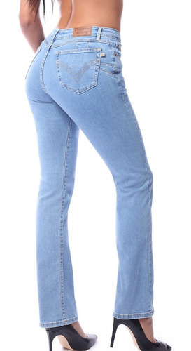 Imagen 1 de 4 de Paquete X2 Jeans Pantalón Dama Mezclilla Recto Dayana 002 