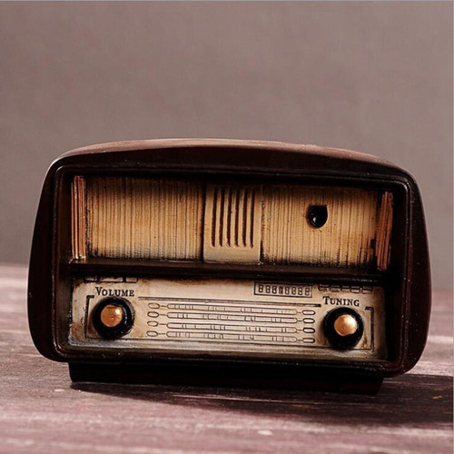 Radio Ornamento De Resina De Retro Colección Decoración