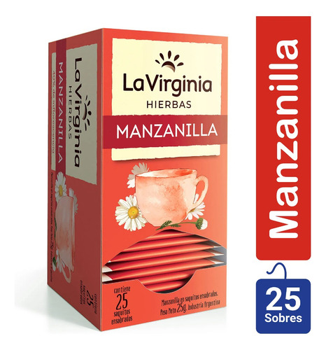 Te De Manzanilla La Virginia 25 Saqiuitos