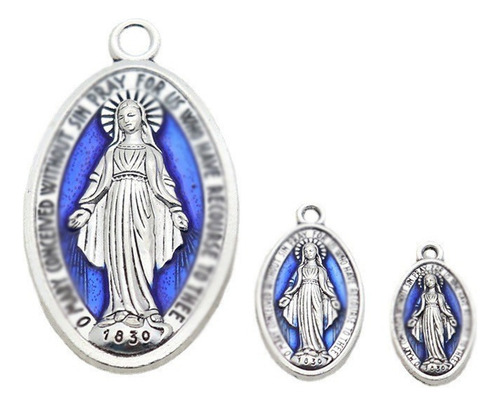 90pcs Oval Virgem Maria Nossa Senhora Medalha Milagrosa