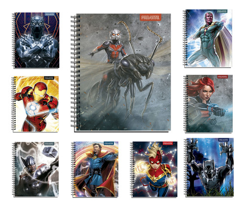 Cuaderno Universitario Marvel Super Héroes 100h Pack 10 Proa