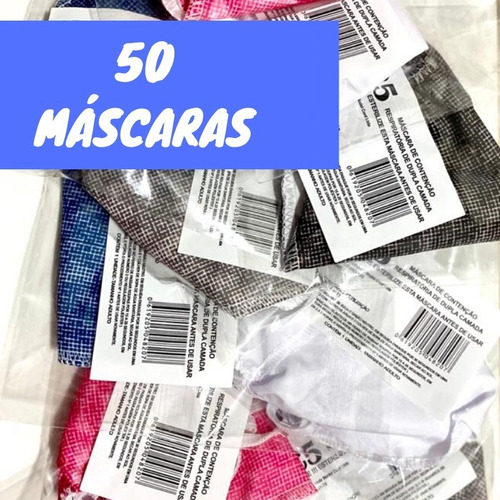 Kit Máscaras Contenção Respiratórias Mc5 Tecido Reutilizável