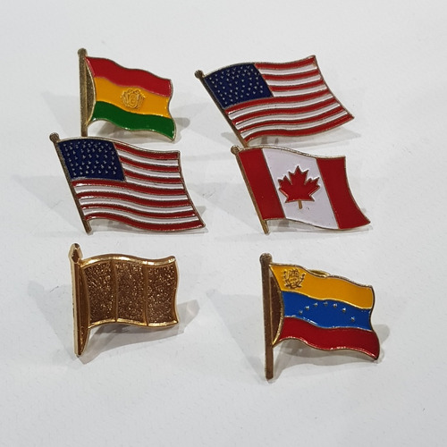 Imagen 9 de 10 de Antiguos Pines Banderas Del Mundo Colección Lote Mag 59845