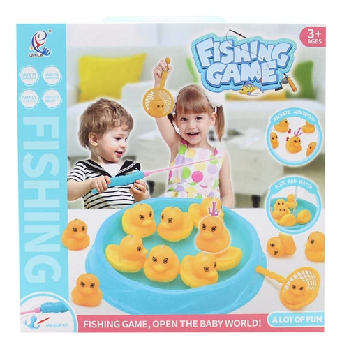 Juego De Pescar Infantil Patitos Con Caña Iman Pescamagic