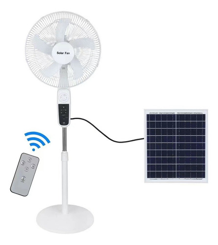 Ventilador Con Control Abanicos De Mesa Pie Piso Solar Carga