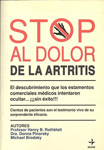Libro Stop Al Dolor De La Artritis El Descubrimiento Que Los