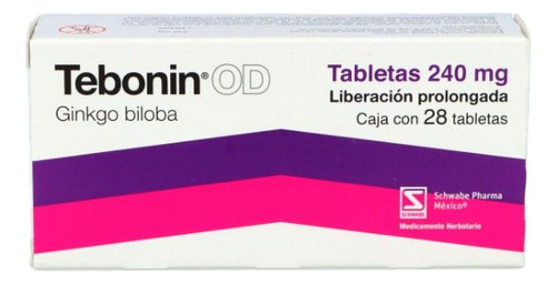 Tebonin  Od Liberación Prolongada 240mg 28 Tabletas