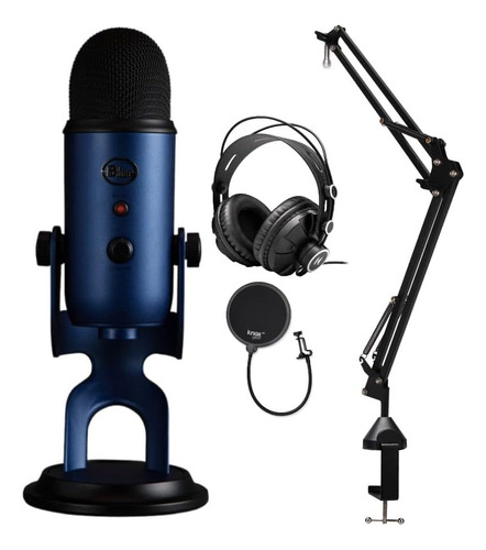 Blue Microphones Yeti Usb Micrófono Azul) Paquete Con Micróf