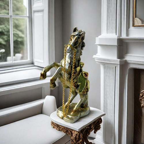 Nn Estátua De Resina, Estatueta De Cavalo Em Pé, Móveis,