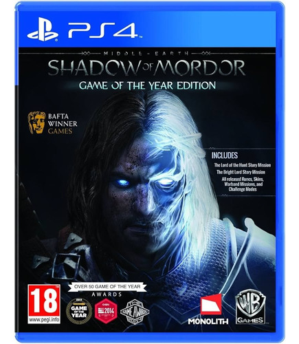 Juego Ps4 - Shadow Of Mordor - Game Of The Year - Fisico - 