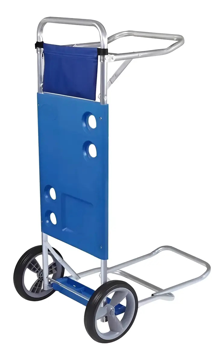 Carrinho E Mesa De Praia Com Avanço Para Caixa Térmica Mor Cor Azul