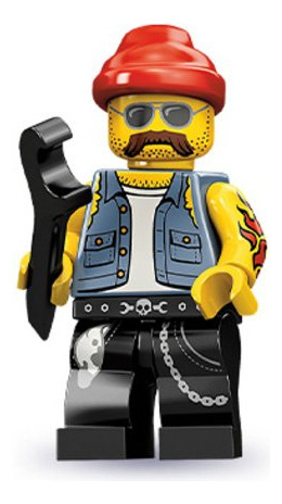 Minifigura De Mecánico De Motocicletas Lego Series 10