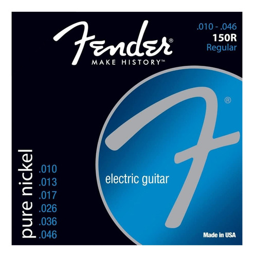 Encordado Guitarra Electrica Fender 150r 10/46 Pure Nickel