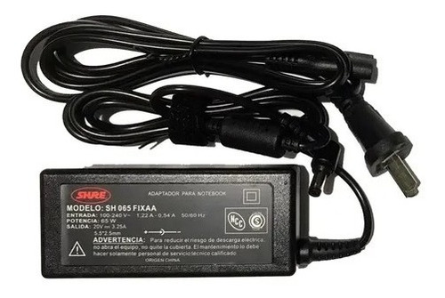 Imagen 2 de 10 de Cargador Notebook Universal 65w 20v 3.25a Pin 5.5x2.5mm