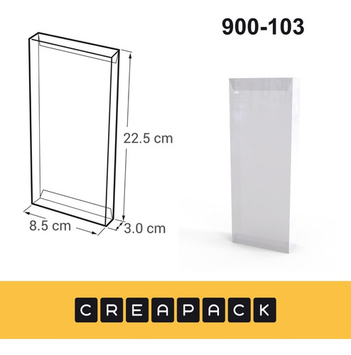 Caja De Acetato Pvc Transparentes 22.5x8.5x3cm X20u /900-103
