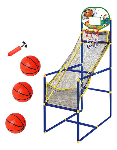 Juego De Baloncesto Arcade, Juguete Máquina Y 3 Bolas