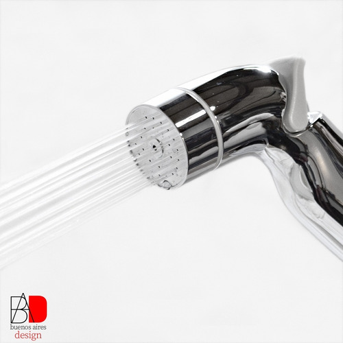 Imagen 2 de 10 de Bidet Duchador P Inodoro Manual Gatillo + Flexible + Soporte