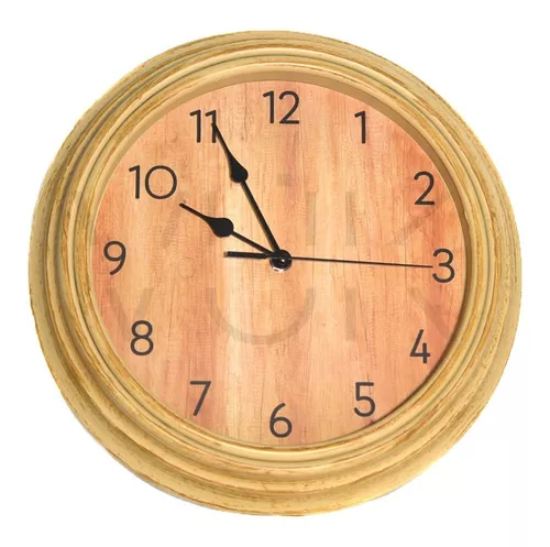 Reloj Pared Rama - Casangel Reloj decorativo efecto madera