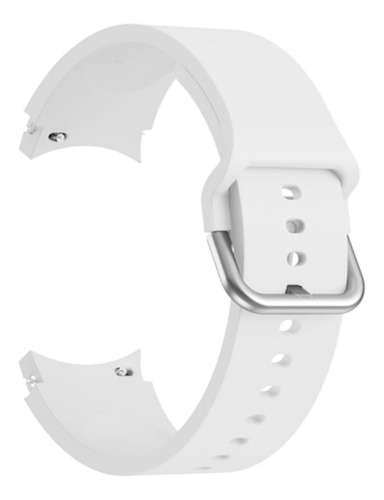Pulseira De Silicone Para Samsung Galaxy Watch 4  Branca