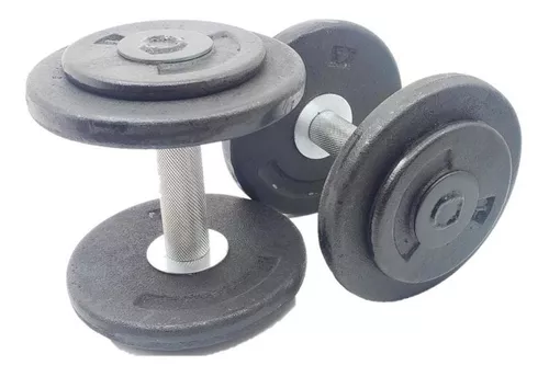 Maxxiva placas de peso 2er set placa de peso por cada 2,5 kg de hierro fundido negro 5 kg