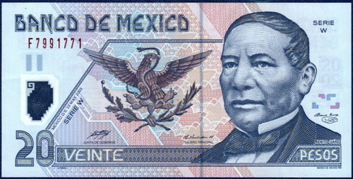 20 Pesos 23 5 2003 Billete De México Benito Juárez