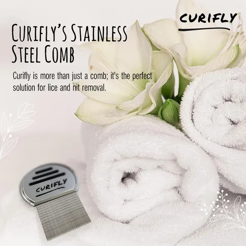Curifly Peine De Acero Inoxidable, Herramienta Eficaz Para E