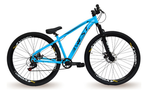 Bicicleta Freeride Whel 29 Prowest 7v Single Freio A Disco Cor Azul-celeste Tamanho Do Quadro 15
