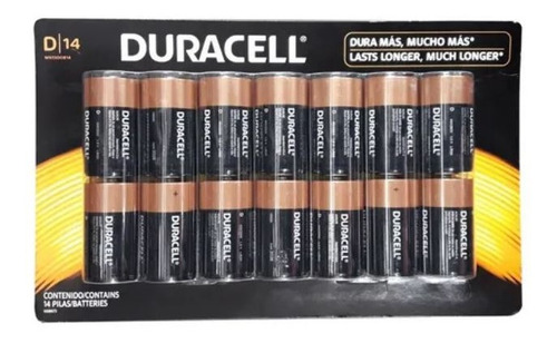 Pilas D Duracell Coppertop Alcalinas Pack De 14 Baterias