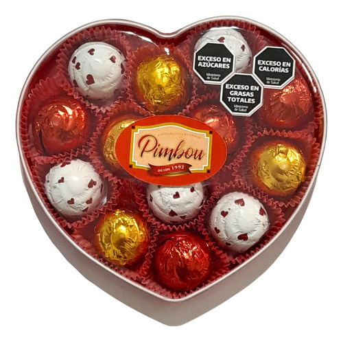 Corazón Relleno Bombones Regalo Top Premium Momentos Dulces