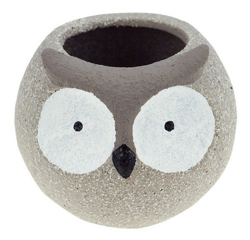 Imagem 2 de 5 de Cachepot Vasinho Coruja Decoração Concreto