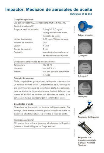 Impactor De Aceite Drager Tubos Colorimétricos