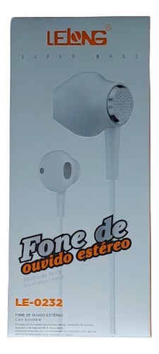 Fone Com Fio Lelong Le0232 Cor Branco