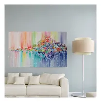 Comprar Cuadro Decorativo Moderno Abstracto Pintado Mano Grande Arte