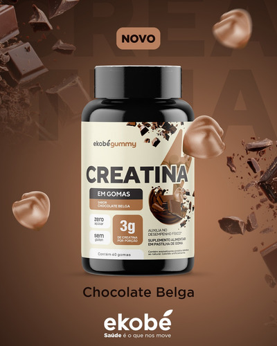 Creatina - Sabor Chocolate Belga - Ekobé Gummy