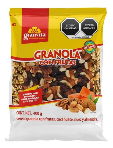 Granola Granvita Con Frutas, Cacahuate, Nuez Y Almendra 400