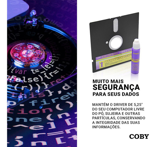 Limpador Para Driver De Computador 5,25 Coby