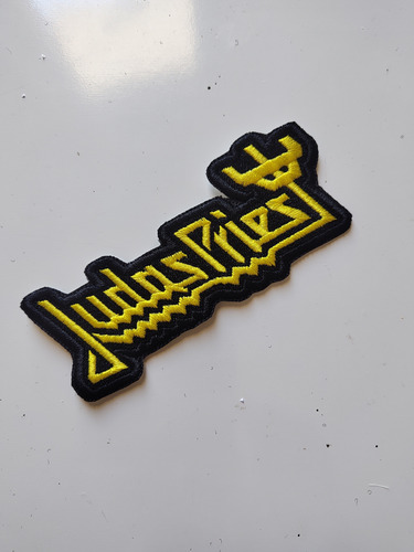 Patch Bordado Termocolante-banda-rock-judas Priest 5 Amarelo Lisa