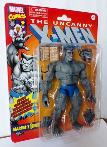 Marvel Legends X-men Beast (gris) The Uncanny Retro Hasbro (Usado)