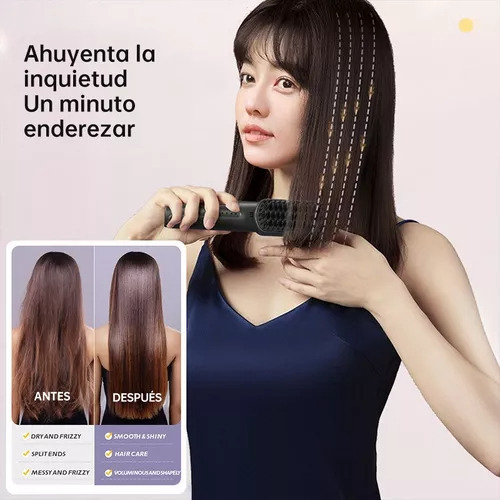 Mini Peine Alisador De Cabello Inalámbrico Con Iones